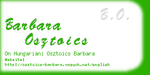 barbara osztoics business card